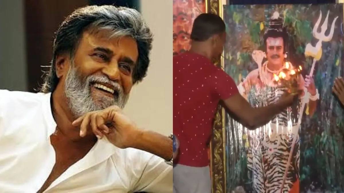 शिवरात्रि से पहले वायरल हुआ रजनीकांत की भक्त का वीडियो, फोटो के सामने कर रही थी पूजा