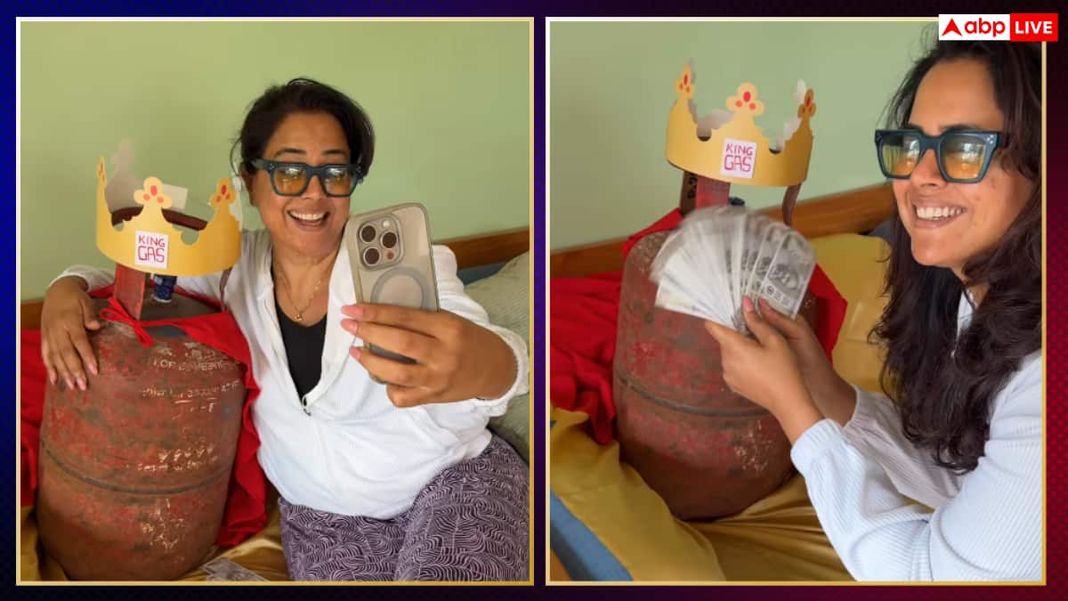 गैस सिलेंडर की किल्लत के बीच समीरा रेड्डी के घर आया 'VIP गेस्ट', मजेदार वीडियो हो रहा वायरल