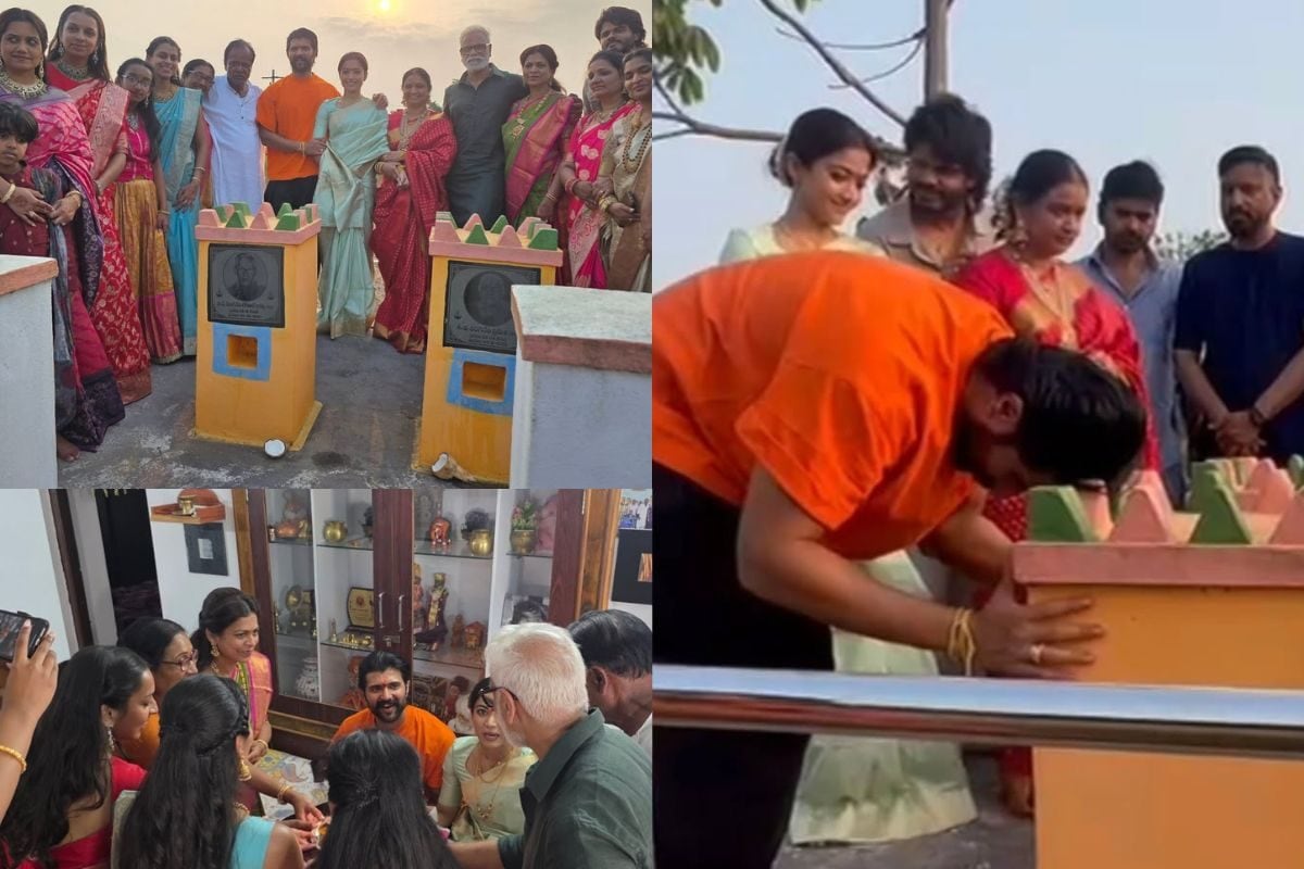 विजय देवरकोंडा-रश्मिका मंदाना शादी के बाद सीधे पहुंचे गांव, की सत्यनारायण भगवान की कथा, लिया पितरों का आशीर्वाद