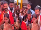 शादी के बाद तिरुपति पहुंचे Vijay-Rashmika: भगवान वेंकटेश्वर का लिया आशीर्वाद, फैंस को बांटी मिठाई; VIDEO