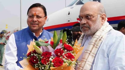 गृहमंत्री पहुंचे धर्मनगरी, सीएम ने किया स्वागत, 427 करोड़ की योजनाओं की देंगे सौगात