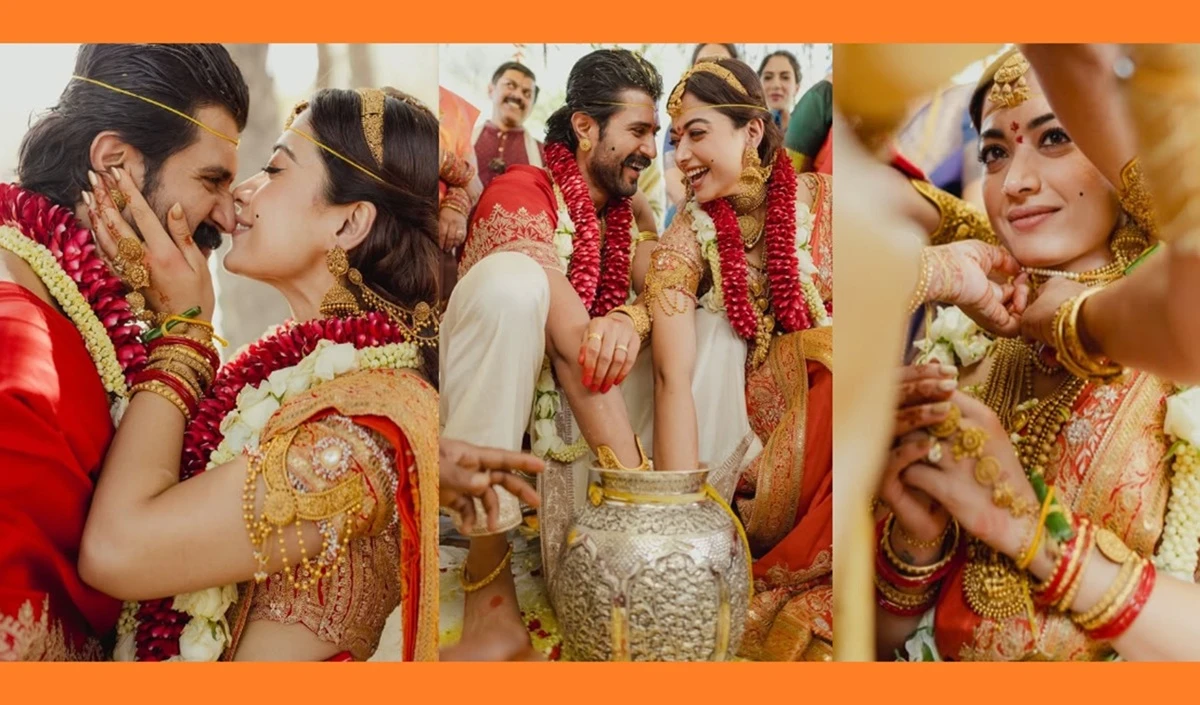 Rashmika Mandanna और Vijay Deverakonda की शादी की अनदेखी तस्वीरें! डोली में बैठकर दुल्हन की 'ग्रैंड एंट्री', सामने आए शादी के खूबसूरत पल