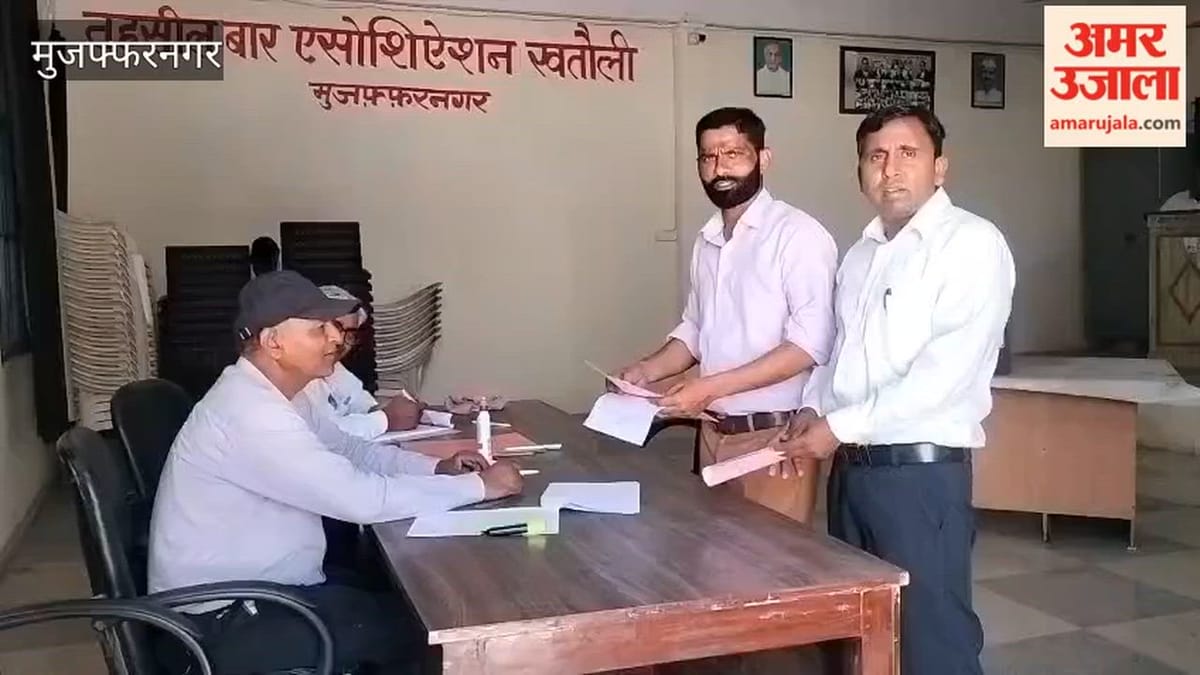 मुजफ्फरनगर: खतौली तहसील बार एसोसिएशन के चुनाव में मतदान
