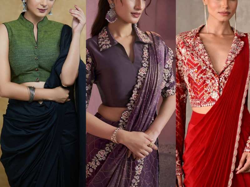 सिंपल सी साड़ी में रॉयल अंदाज पाने के लिए सिलवाएं ये कॉलर ब्लाउज डिजाइन, निखार देगा आपकी पर्सनैलिटी