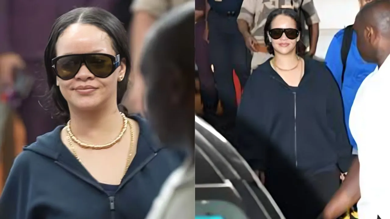 ब्लैक हुडी में सिंपल लुक के साथ एयरपोर्ट पर स्पॉट हुईं Rihanna, फैंस ने पूछा- फिर कोई ग्रैंड इवेंट तो नहीं