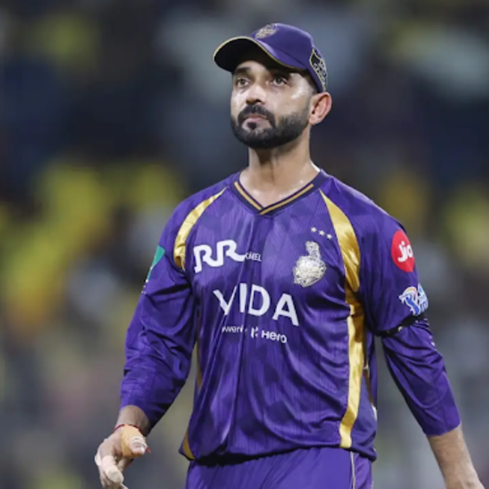 KKR के कप्तान अजिंक्य रहाणे पर 12 लाख का जुर्माना:चेन्नई के खिलाफ मैच में स्लो ओवर रेट के चलते कार्रवाई; सीजन की पहली गलती