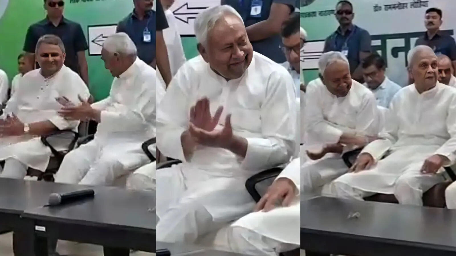 सीएम पद से इस्तीफे के 12 दिन बाद नीतीश कुमार पहुंचे जदयू दफ्तर, खुद पर बने गाने पर सभी से ताली बजवाईं