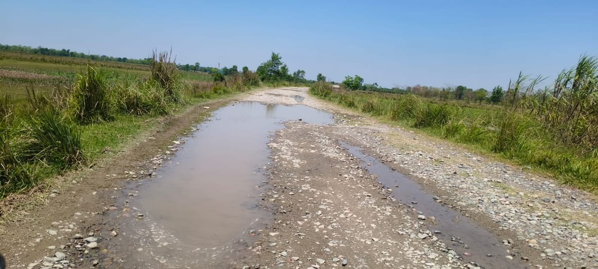 Lakhimpur Kheri News: निघासन क्षेत्र में गड्ढों ने निगल लीं सड़कें