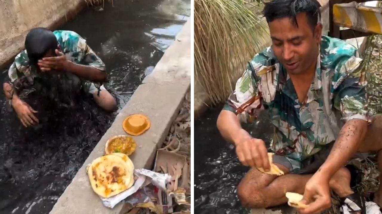 Lord Puneet का नया ‘ड्रामा’, नाले के पानी में डुबोकर खाए छोले-कुलचे; लोग बोले- व्यूज के लिए कुछ भी!